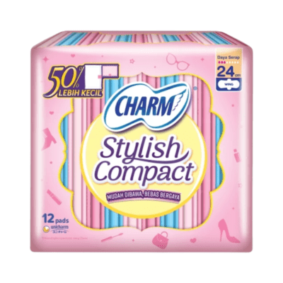 Charm Stylish Compact Wing 24cm Pembalut Kewanitaan