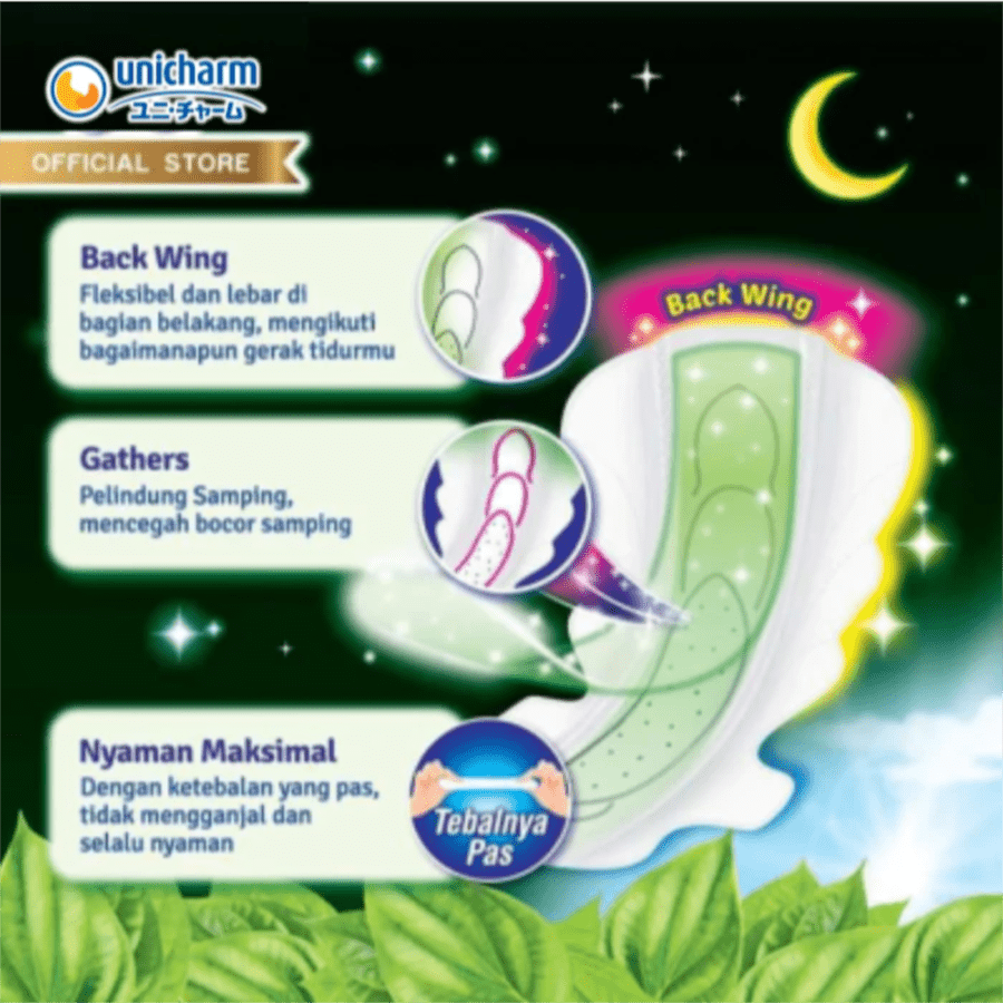 Charm Daun Sirih Maxi Wing 23cm Pembalut Kewanitaan 24pads