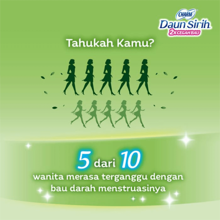 Charm Daun Sirih Maxi Non Wing 23cm Pembalut Kewanitaan 26pads