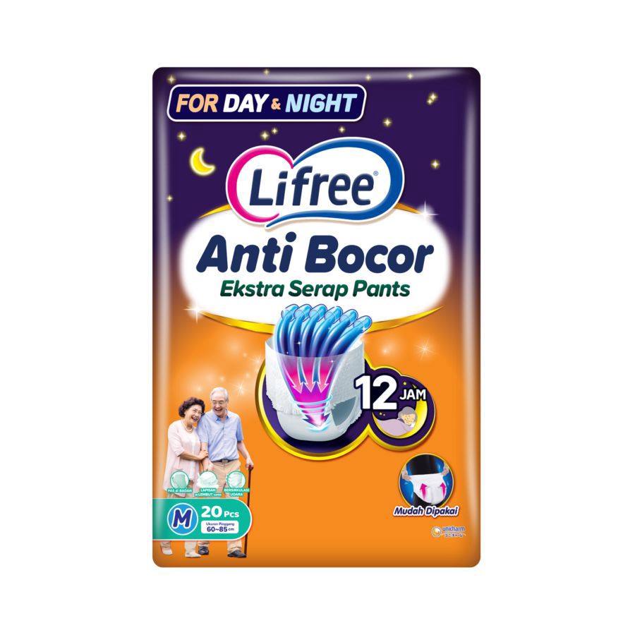 Lifree Anti Bocor Ekstra Serap Day & Night Popok Celana Dewasa M20