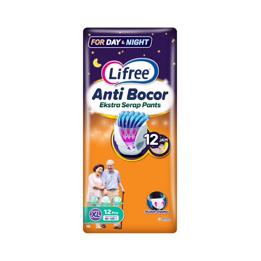 Lifree Day & Night Anti Bocor Popok Celana Dewasa XL12