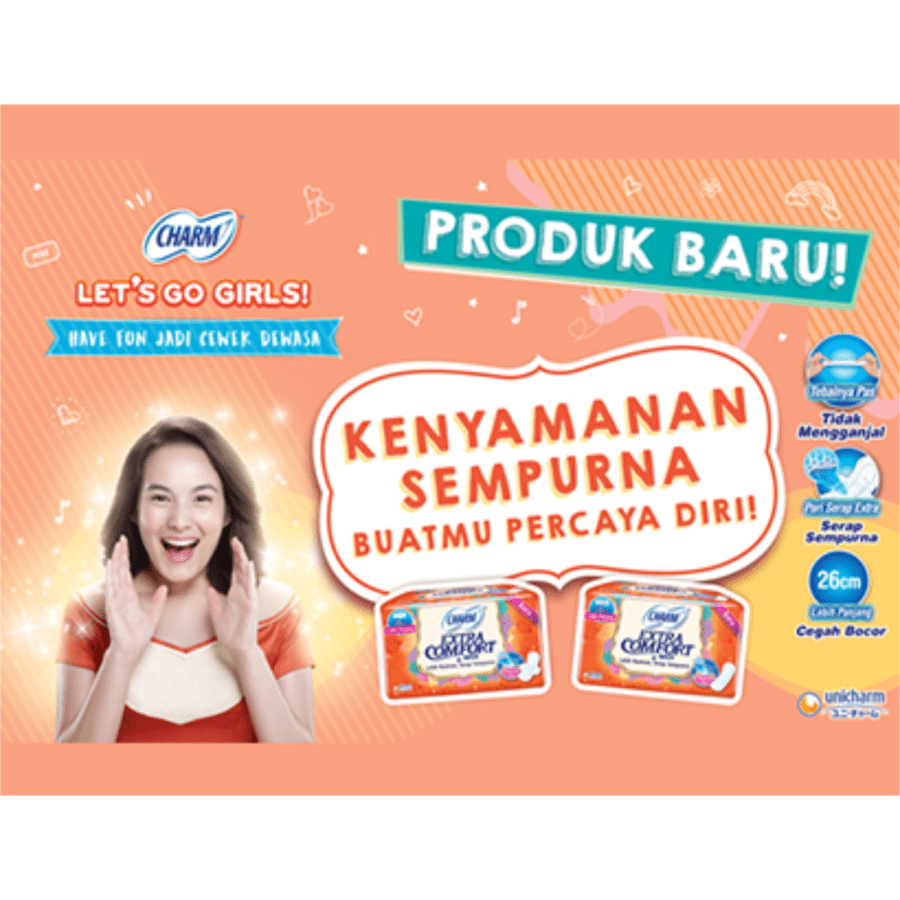 Charm Extra Comfort Maxi Non Wing 26 cm Pembalut Kewanitaan 16pads