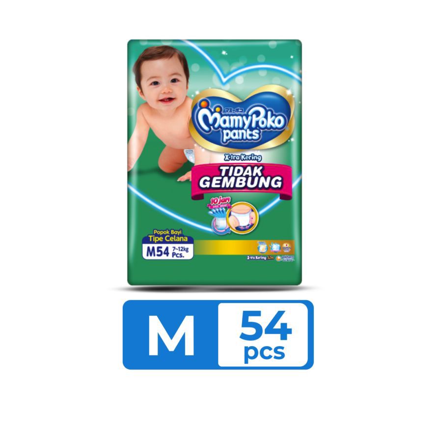 MamyPoko Tidak Gembung Pants Diapers M54 1pack