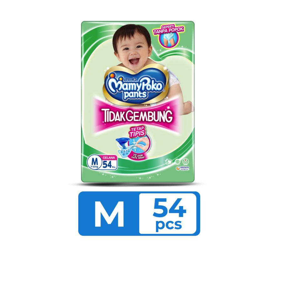 MamyPoko Tidak Gembung Pants Diapers M54 1pack