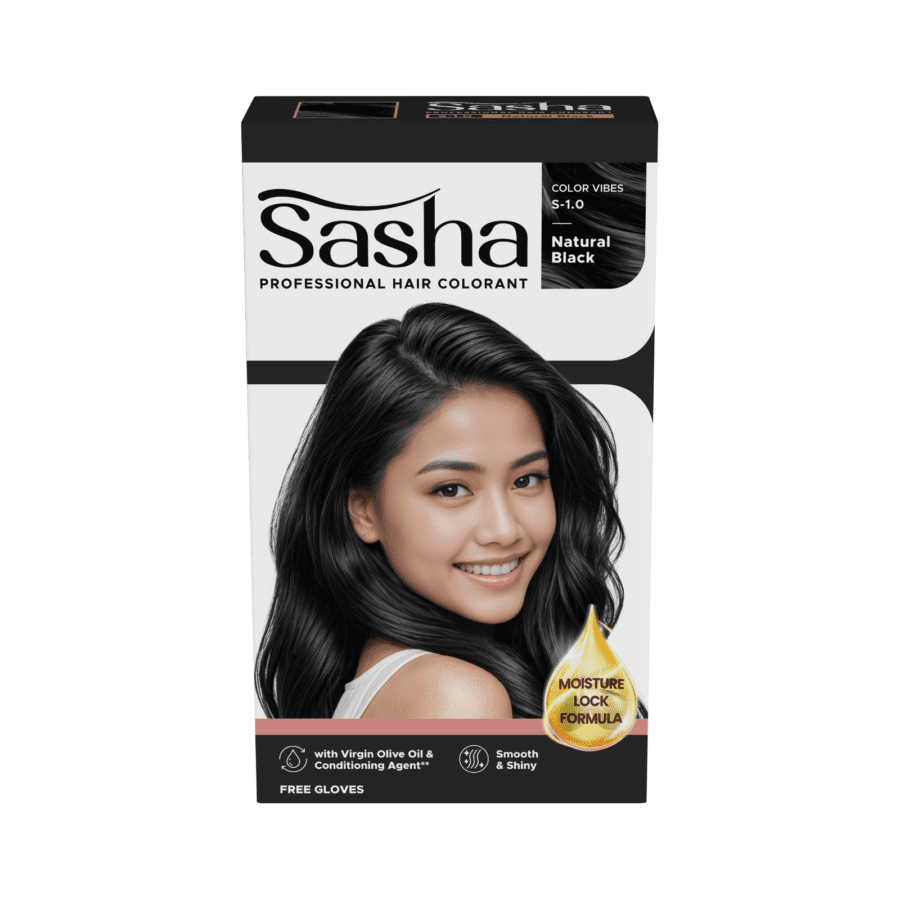 Sasha Professional Hair Colorant Natural Black Box 25gram