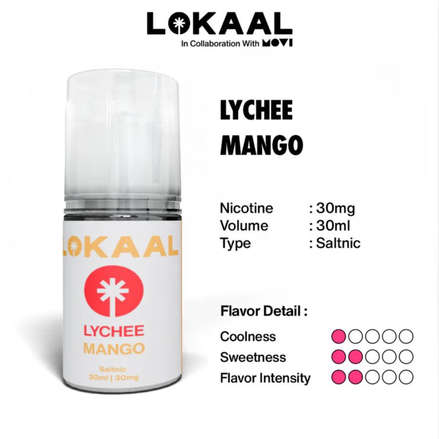 Lokaal Lychee Mango Saltnic E-Liquid Rokok Elektrik 30mg