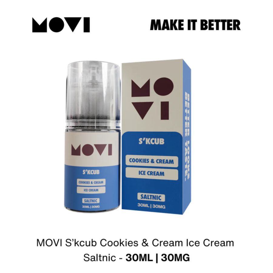 Movi Skcub Cookies & Cream Ice Cream Saltnic E-Liquid Rokok Elektrik 30mg