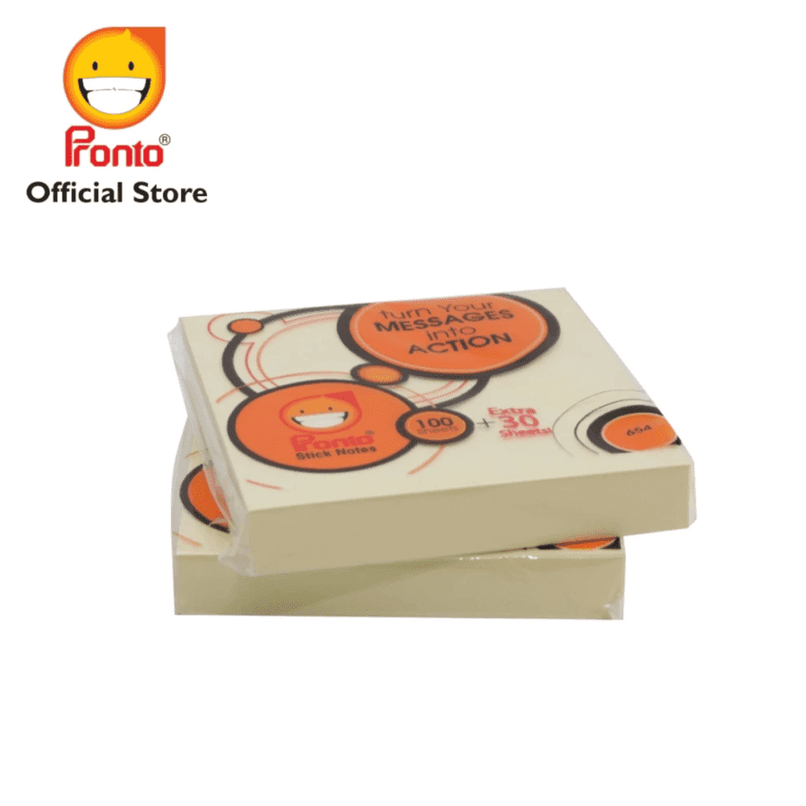 Pronto Sticky Notes Yellow 75mm x 75mm 130sheets