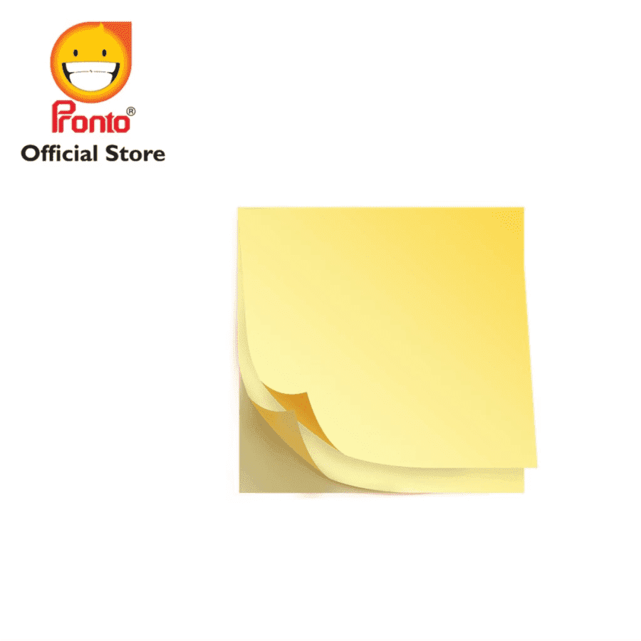 Pronto Sticky Notes Yellow 75mm x 75mm 130sheets