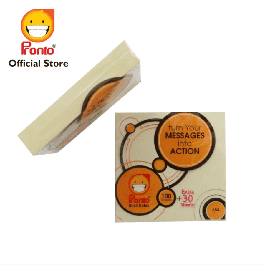 Pronto Sticky Notes Yellow 75mm x 75mm 130sheets