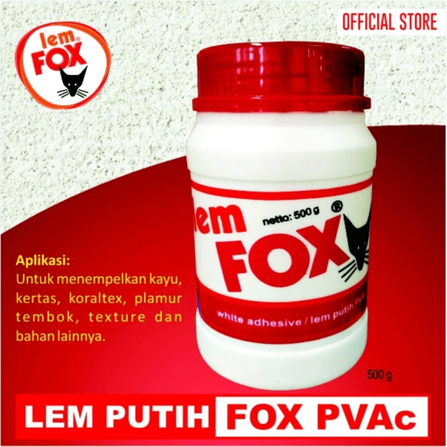 Lem Fox PVAc Serbaguna Botol 500gram