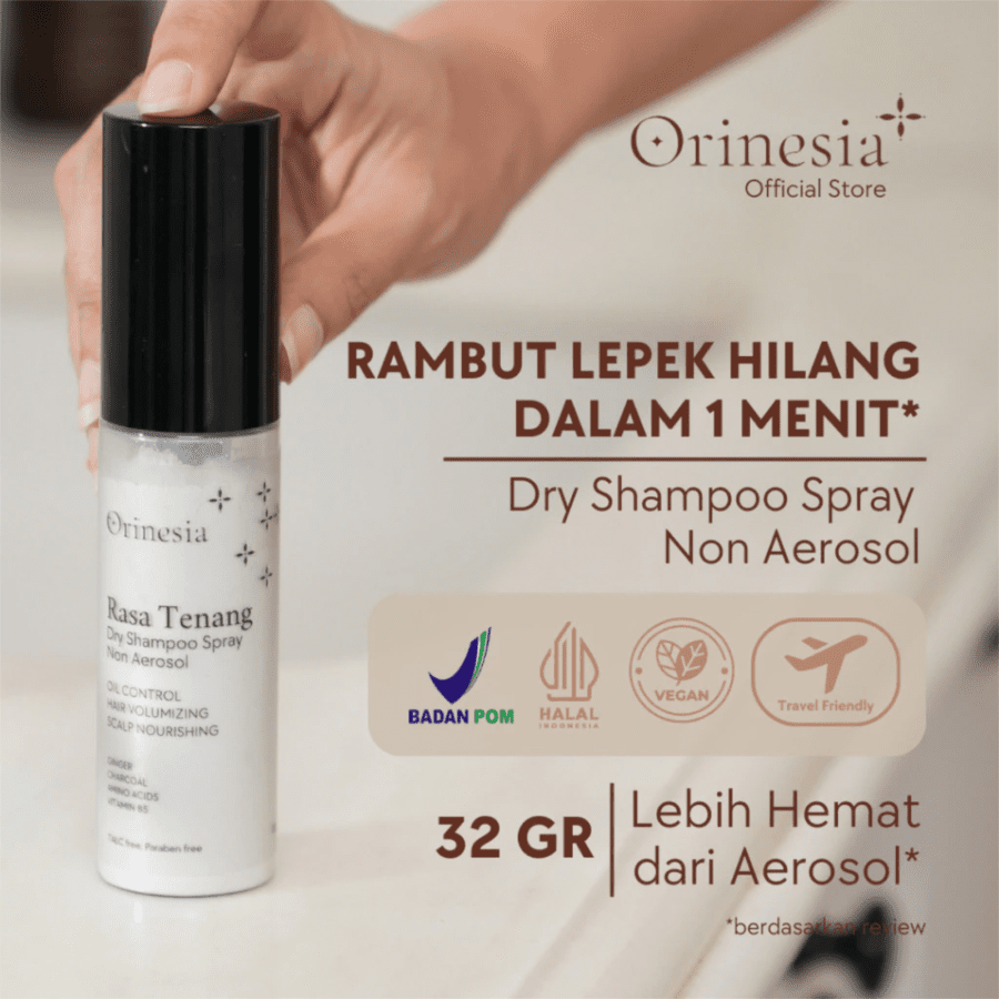 Orinesia Rasa Tenang Non Aerosol Dry Shampoo Spray 32gram