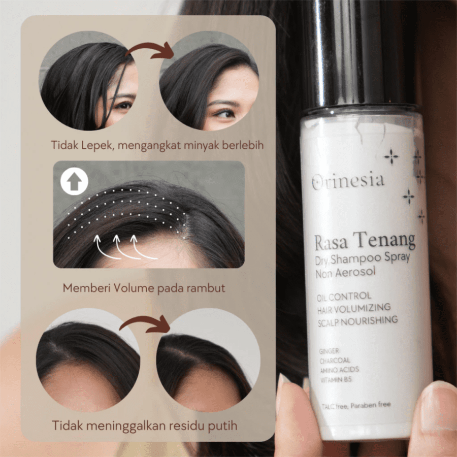 Orinesia Rasa Tenang Non Aerosol Dry Shampoo Spray 32gram