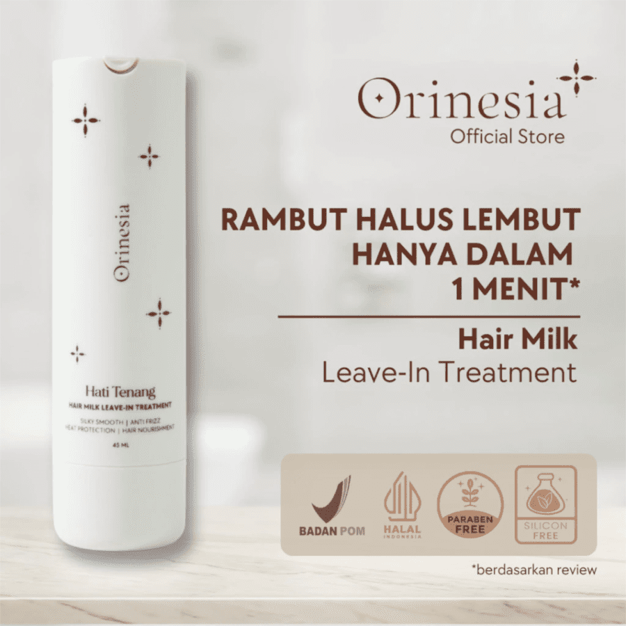 Orinesia Hati Tenang Hair Milk Leave in Treatment Perawatan Rambut 45ml