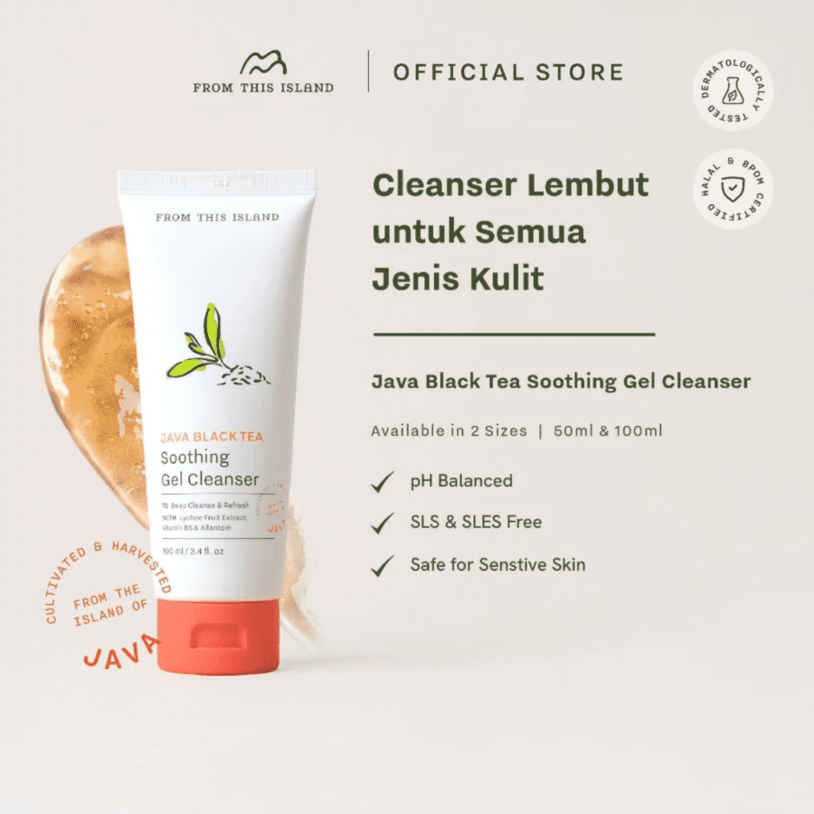 From This Island Java Black Tea Soothing Gel Cleanser 100ml
