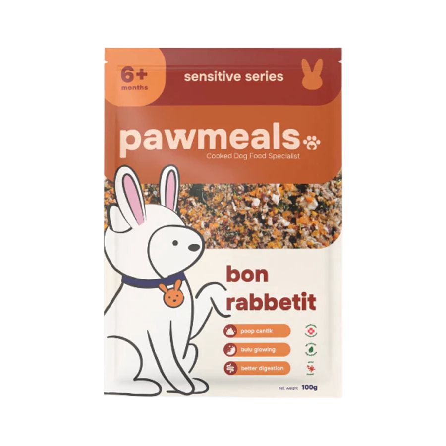 Pawmeals Sensitive Series Bon Rabbetit Cooked Makanan Anjing Basah 100gram