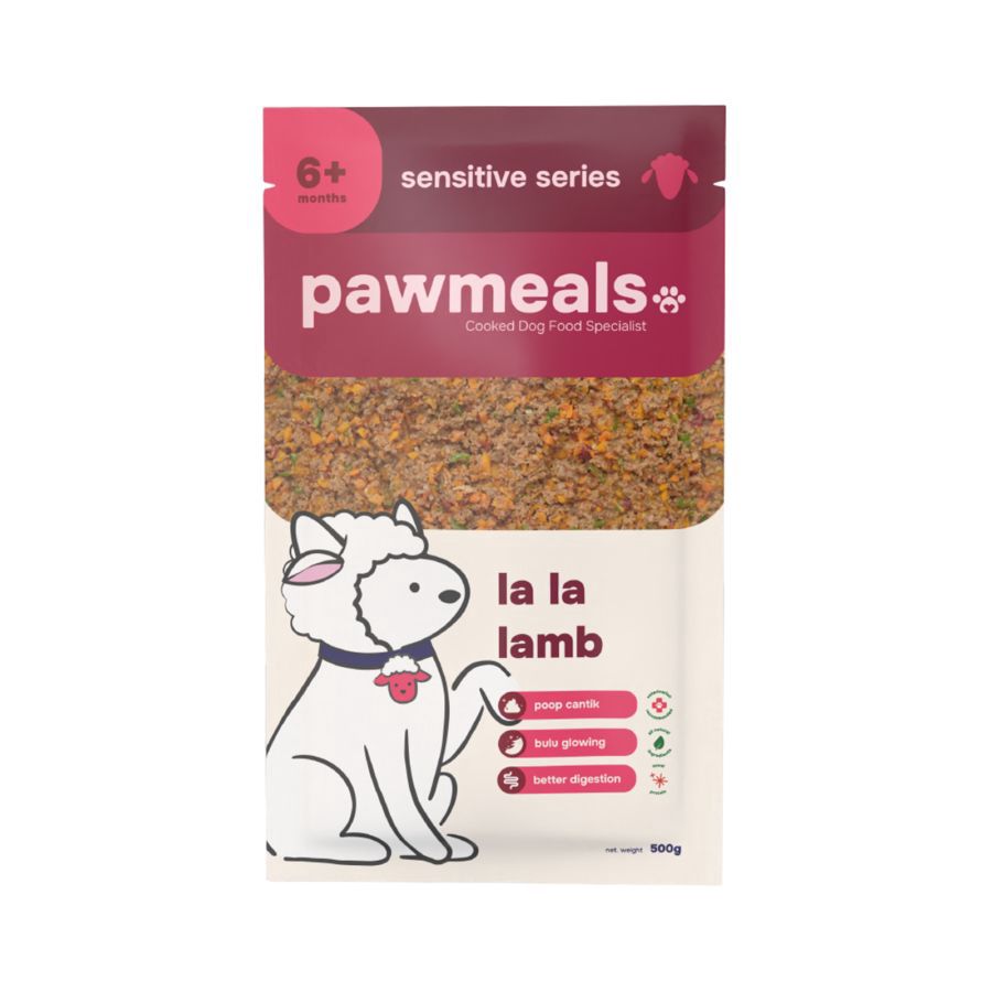 Pawmeals Sensitive Series La La Lamb Cooked Makanan Anjing Basah 500gram