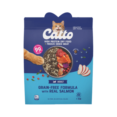 Catto Grain Free Salmon Adult Makanan Kucing Kering