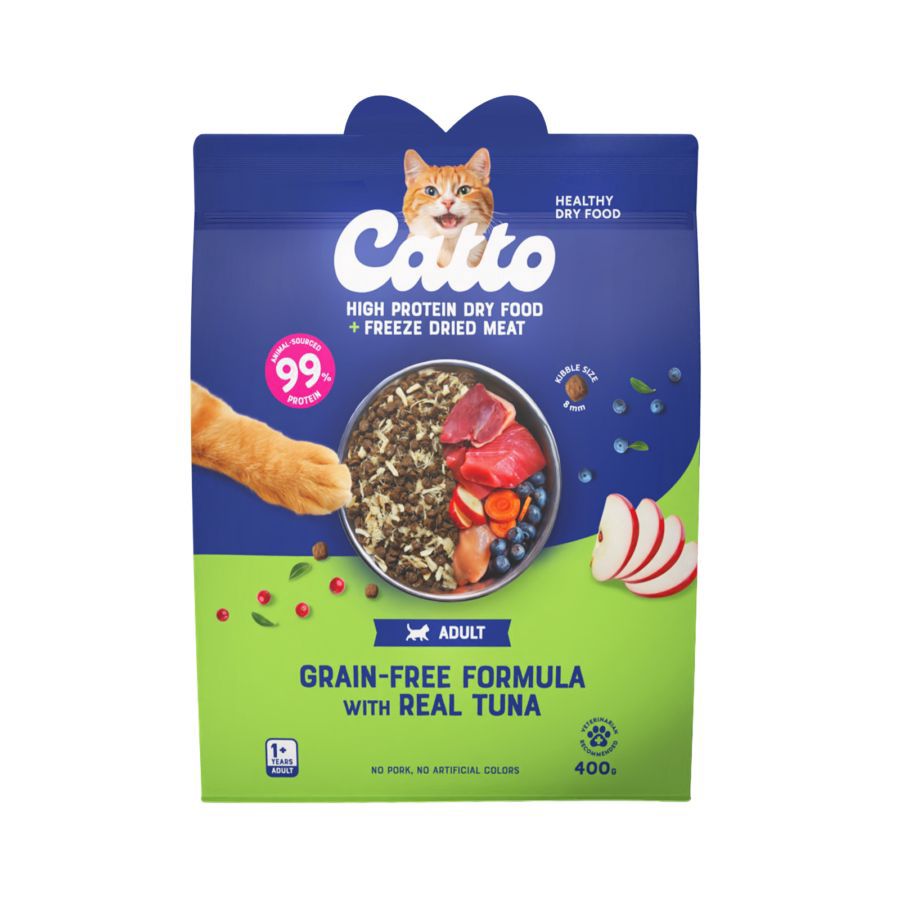 Catto Grain Free Tuna Adult Makanan Kucing Kering 400gram
