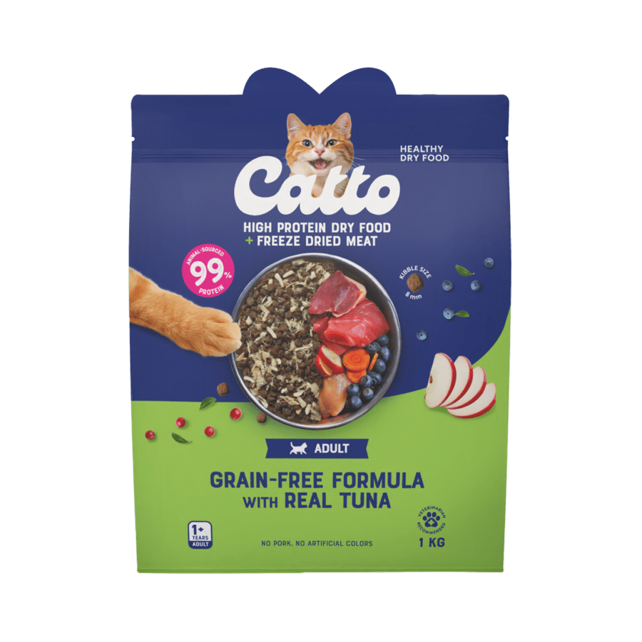 Catto Grain Free Tuna Adult Makanan Kucing Kering 1000gram