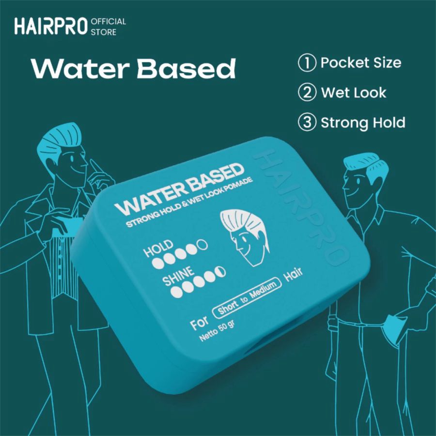 Hairnerds Professional Strong Hold & Wet Look Water Based Pomade 50gram