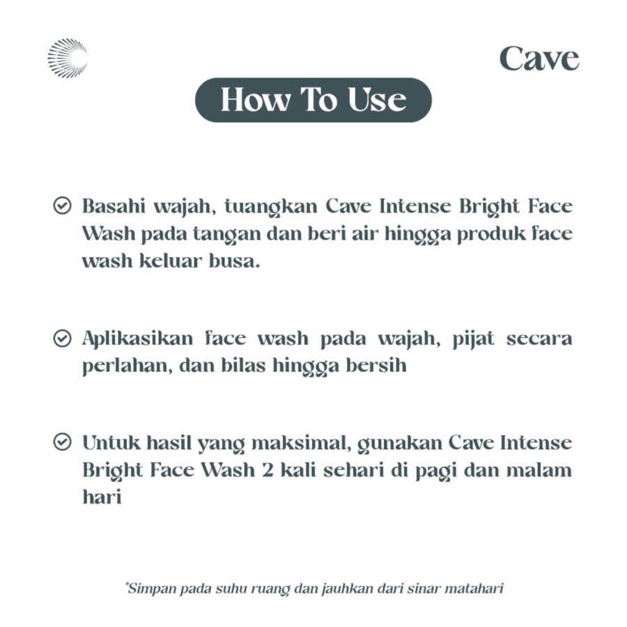 Cave Intense Bright Face Wash 100ml