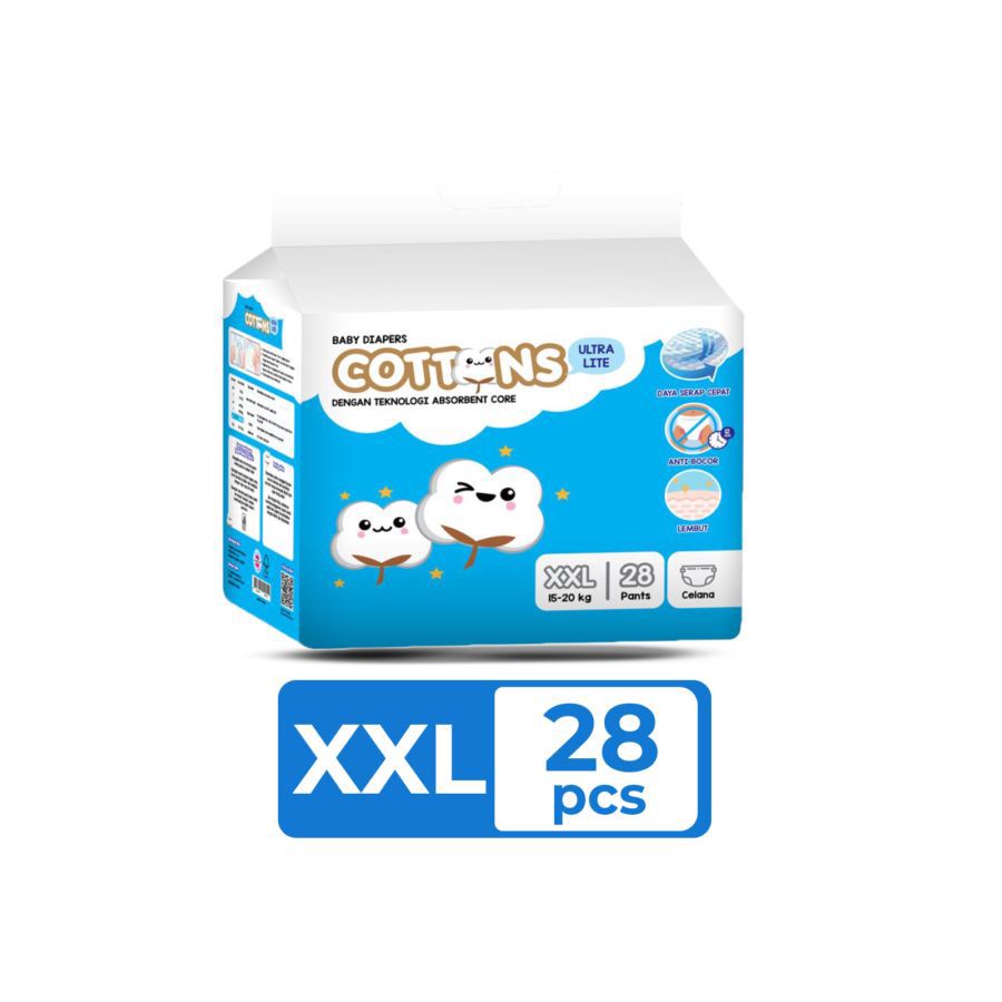 Cottons Baby Ultra Lite Pants DIapers XXL28 1pack