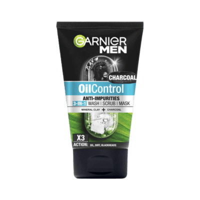 Garnier Men Oil Control Anti-Impurities 3in1 Charcoal Facial Wash