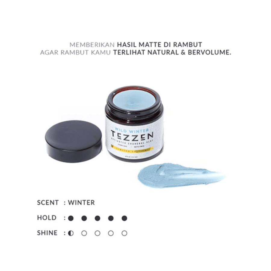 Tezzen Wild Winter Activated Charcoal Clay Pomade (Limited Edition) 100gram