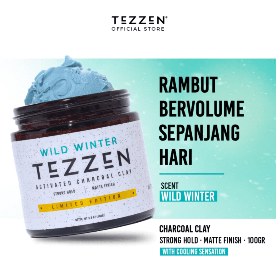 Tezzen Wild Winter Activated Charcoal Clay Pomade (Limited Edition) 100gram