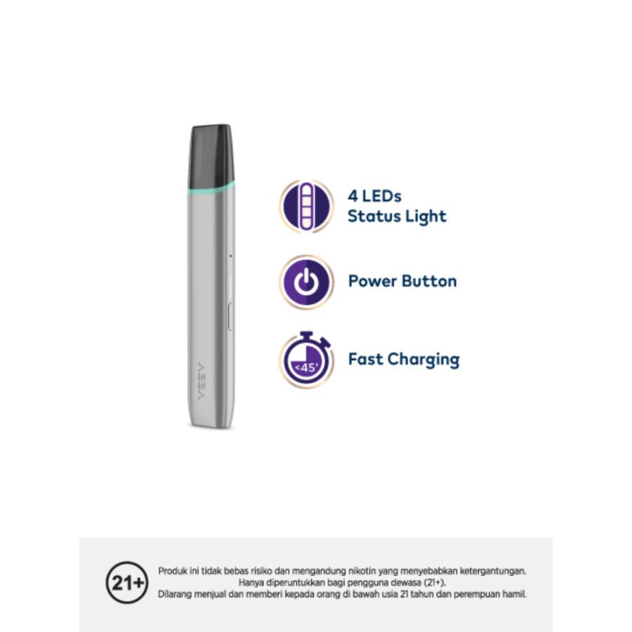 Veev One by Iqos Elite Silky Silver Rokok Elektrik 1pcs