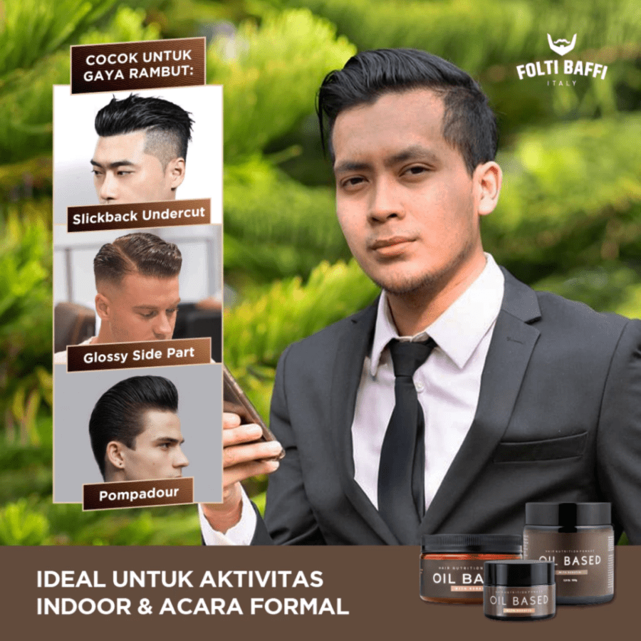 Folti Baffi Oil Base Hair Nutrition Pomade 80gram