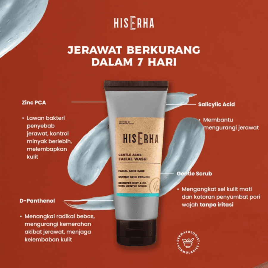 His Erha Gentle Acne Facial Wash 100gram