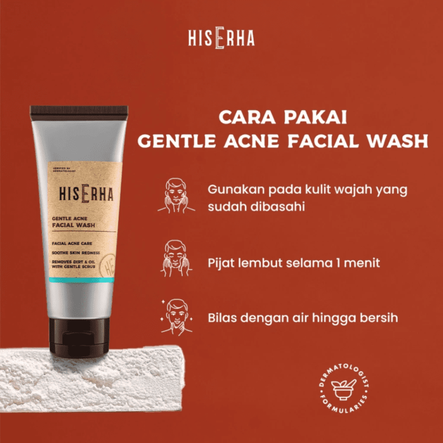 His Erha Gentle Acne Facial Wash 100gram