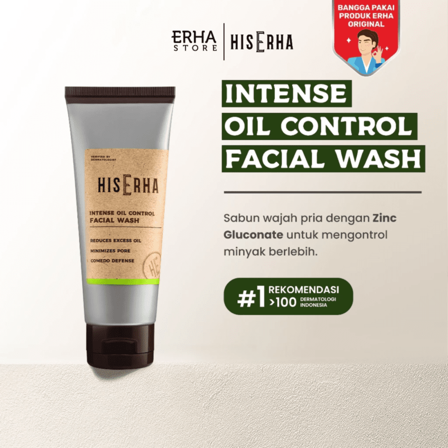 His Erha Intense Oil Control Facial Wash 100gram
