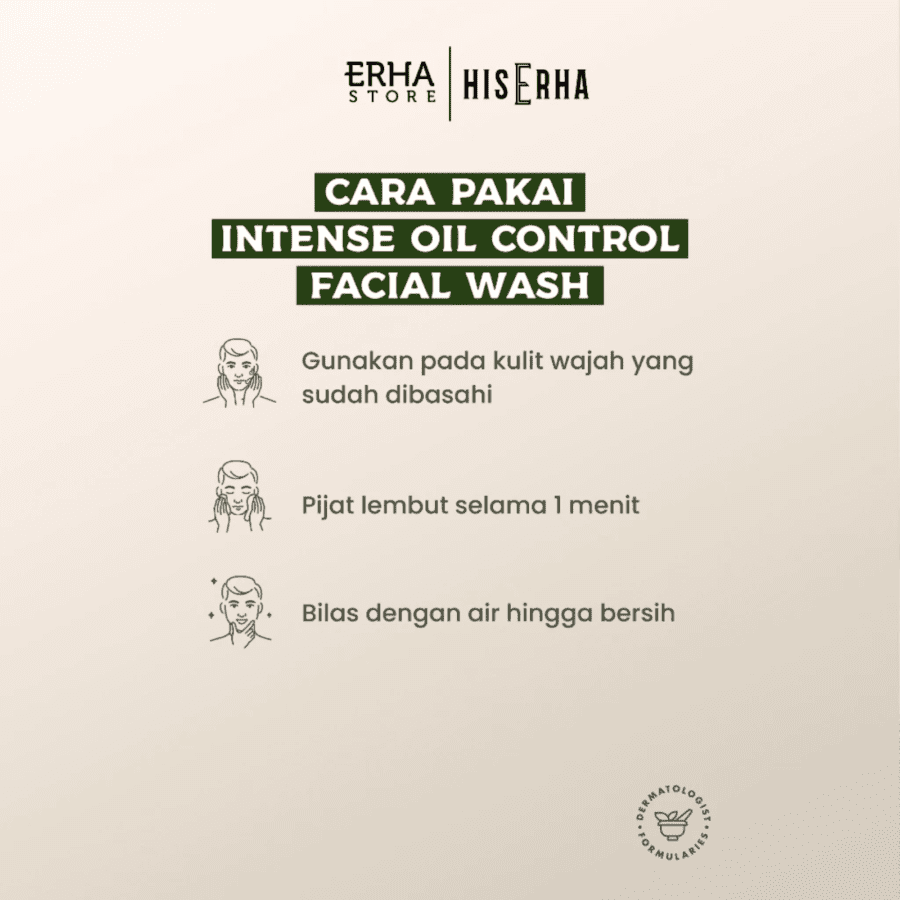 His Erha Intense Oil Control Facial Wash 100gram
