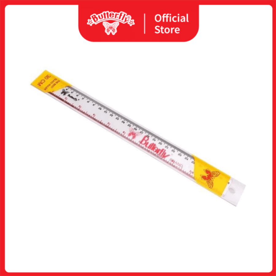 Butterfly Classic Clear Penggaris 30 cm 1pcs