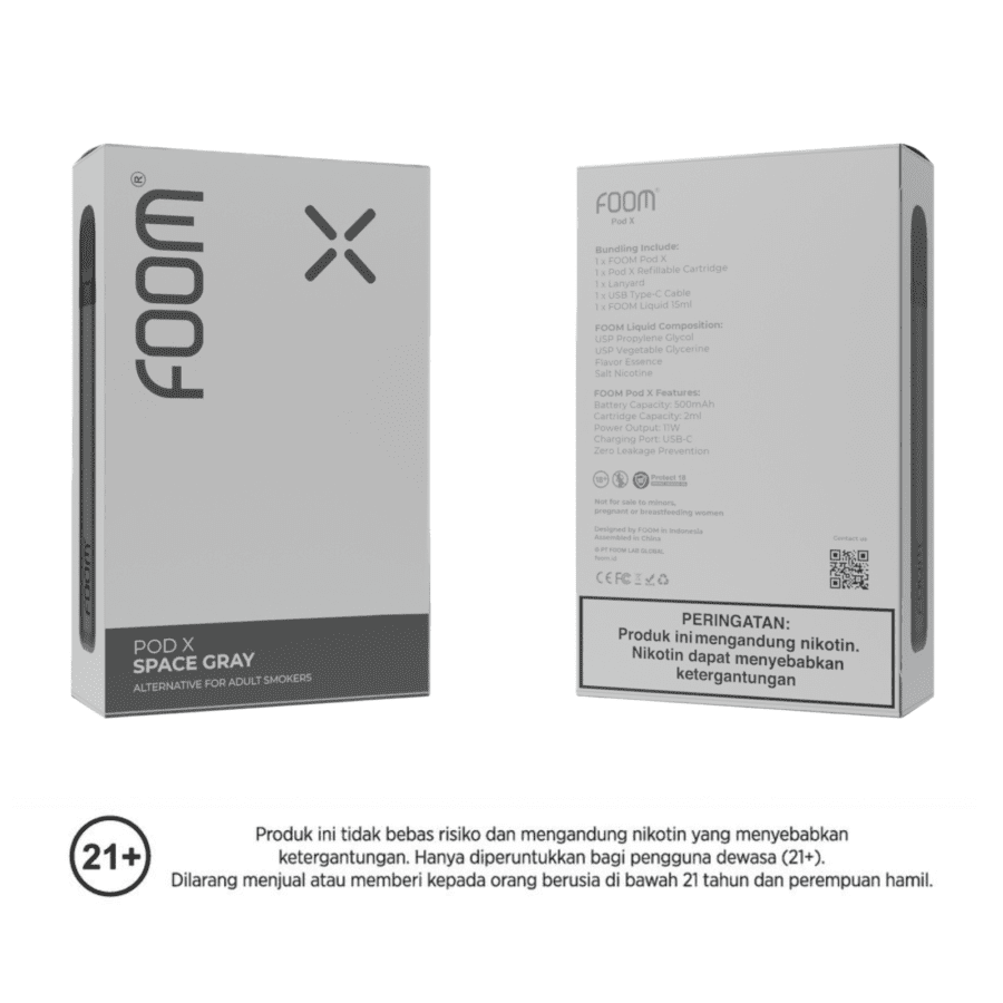 Foom Pod X Space Gray Rokok Elektrik