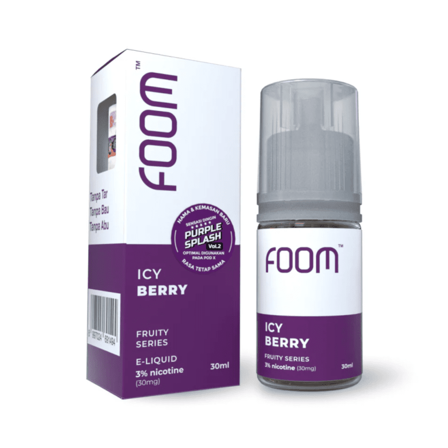 Foom Liquid Saltnic Icy Berry Rokok Elektrik 30ml