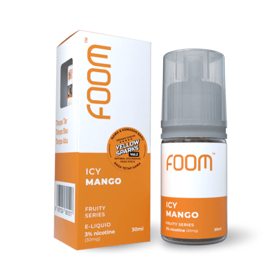 Foom Liquid Saltnic Icy Mango Rokok Elektrik 30ml