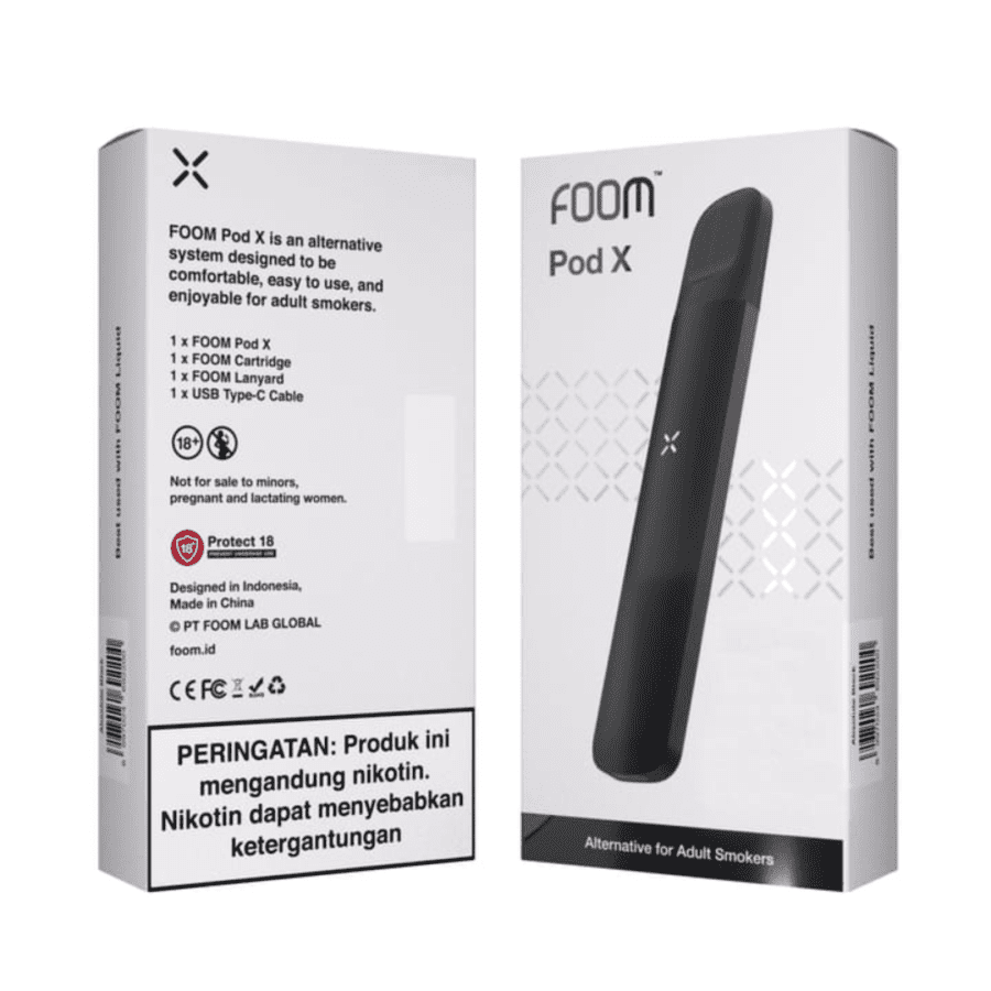 Foom Pod X Absolute Black Rokok Elektrik