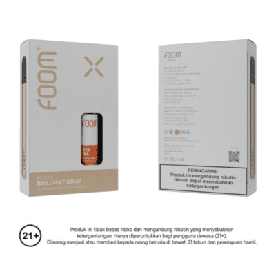 Foom Pod X Brilliant Gold + Iced Tea Rokok Elektrik