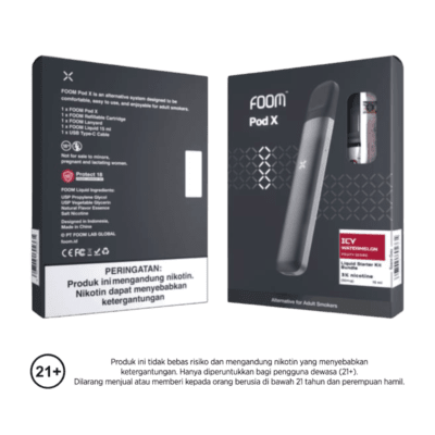 Foom Pod X Space Gray + Icy Watermelon Rokok Elektrik