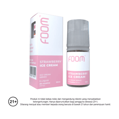 Foom Liquid Strawberry Ice Cream Rokok Elektrik