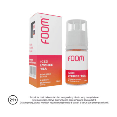 Foom Liquid Saltnic Iced Lychee Tea Rokok Elektrik