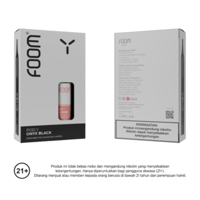 Foom Pod Y Onyx Black Bundling Liquid Icy Lychee Rokok Elektrik