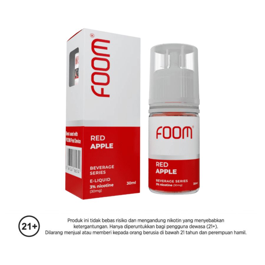 Foom Liquid Saltnic Red Apple Rokok Elektrik