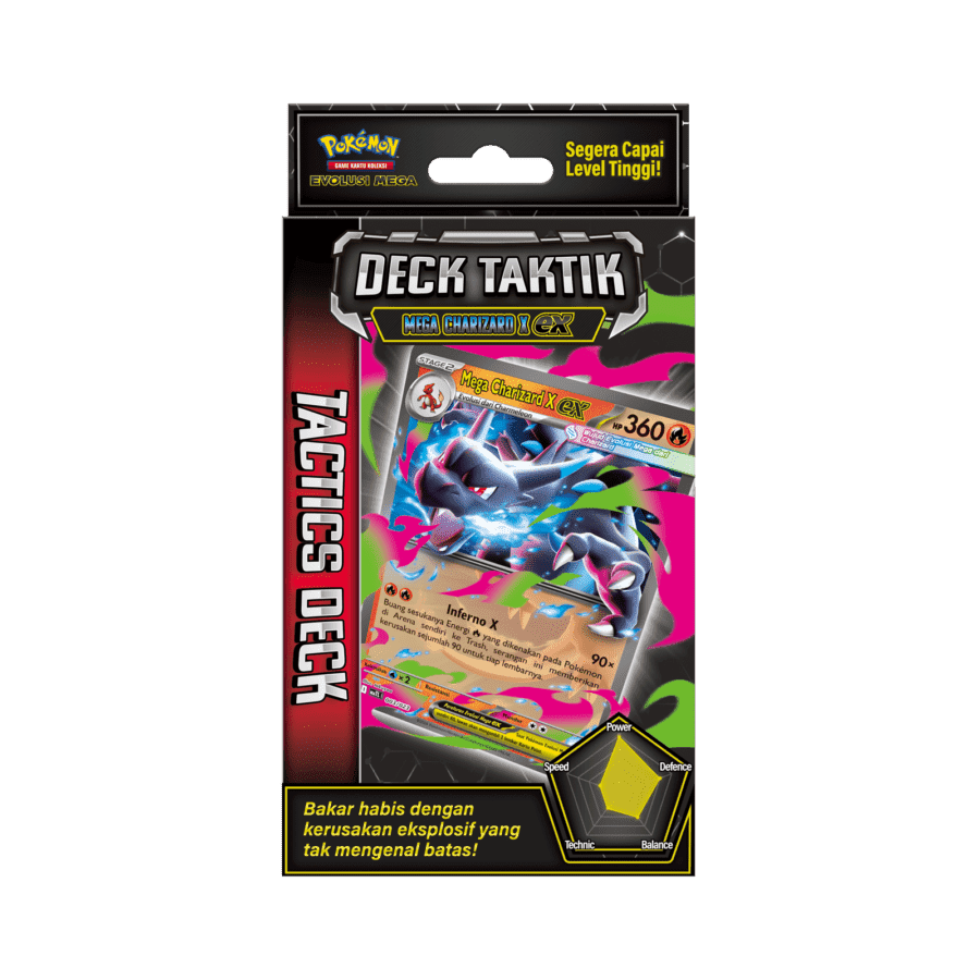 Pokemon Deck Taktik Mega Charizard X ex MATL Card Game 1pcs