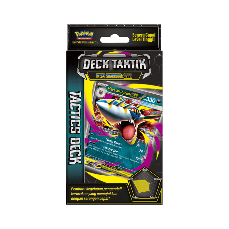 Pokemon Deck Taktik Mega Sharpedo ex MATH Card Game 1pcs