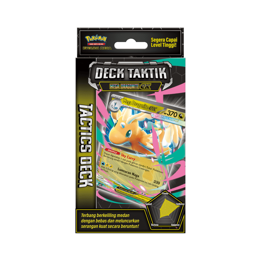 Pokemon Deck Taktik Mega Dragonite ex MATK Card Game 1pcs